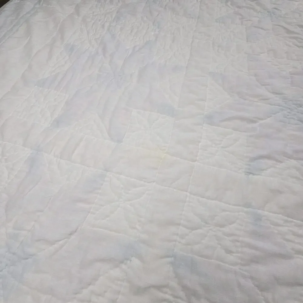 Vintage Lone Star Quilt Patchwork Coverlet 82x82" Cutter READ - Picture 12 of 12
